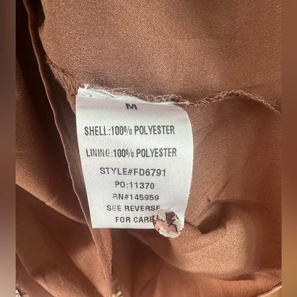 Dress Forum Smocked Ruffle Floral Mini Dress Long Sleeve Puff Sleeves Medium​​ - Picture 7 of 12